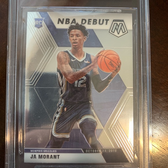 2019-20 Panini Mosaic Ja Morant Rookie Card RC NBA Debut BGS 8 Mint Grizzlies - Picture 1 of 3
